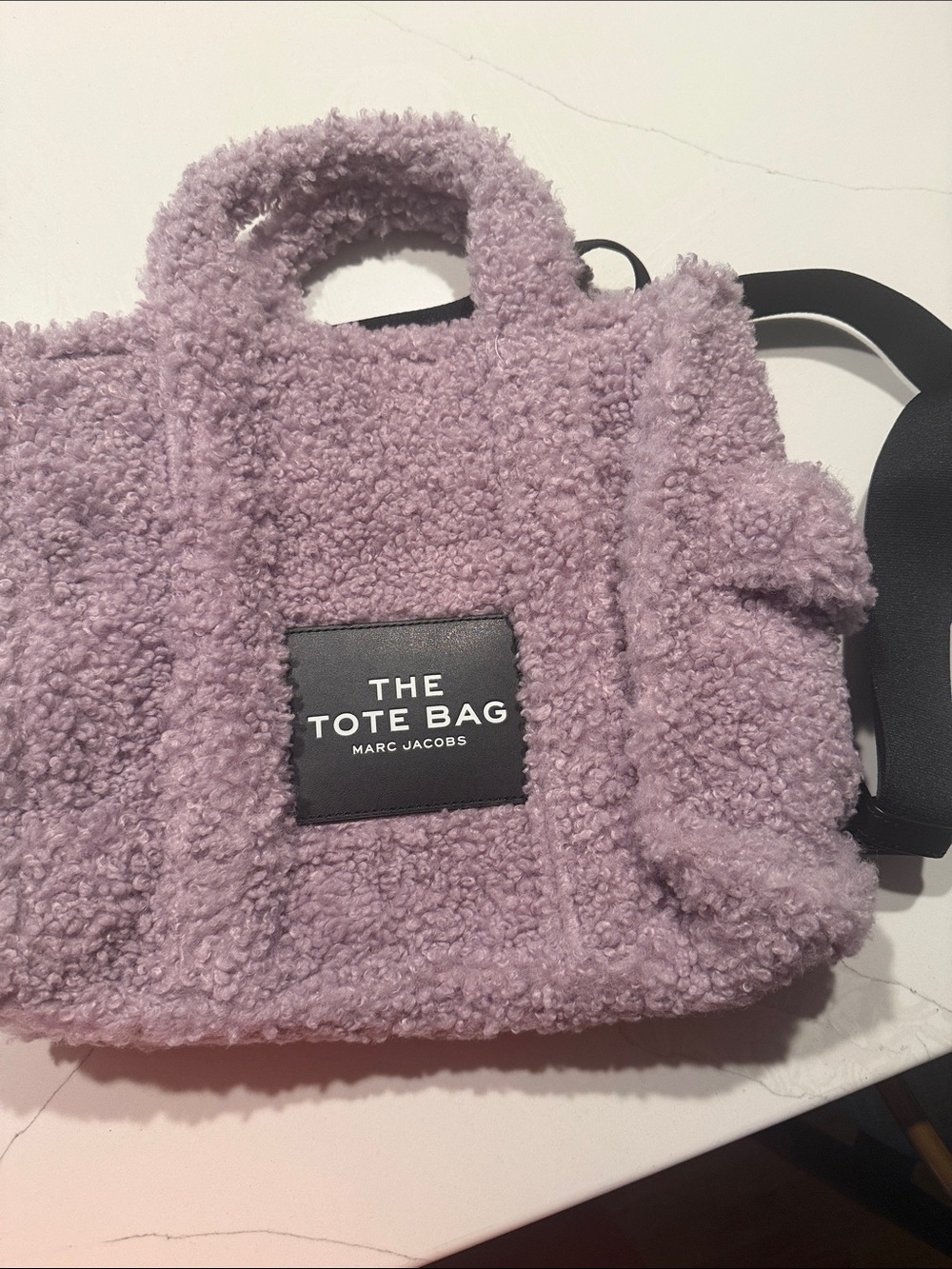 Marc Jacobs Lavender Shearling Tote Bag